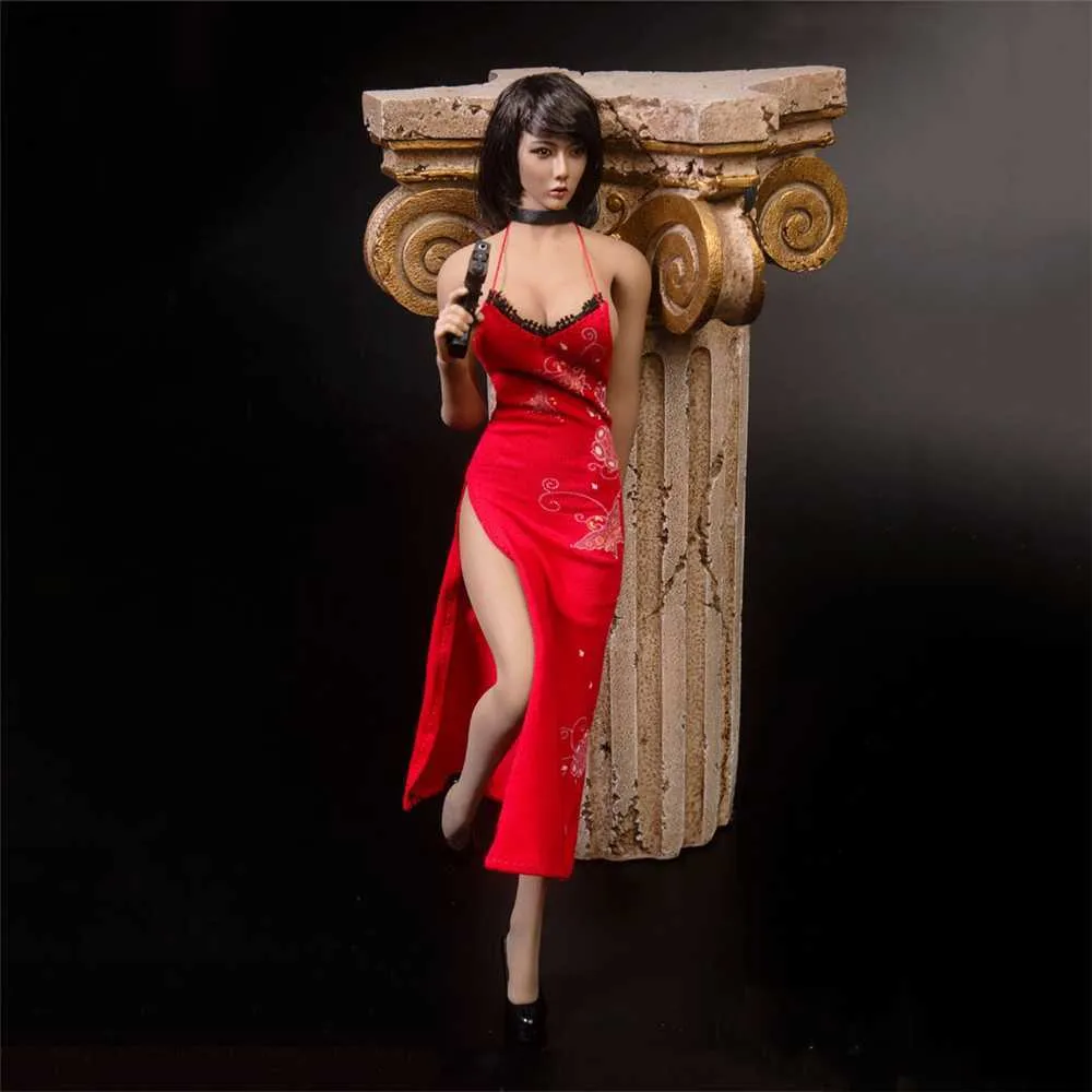 TYM102 High Slit Cheongsam With Gun For 12 Boa Hancock Action Figure Sexy  Clothing Accessory For Girls With Neck Strap And Printed Design 1/6 Inch  From Dafu04, $27.79