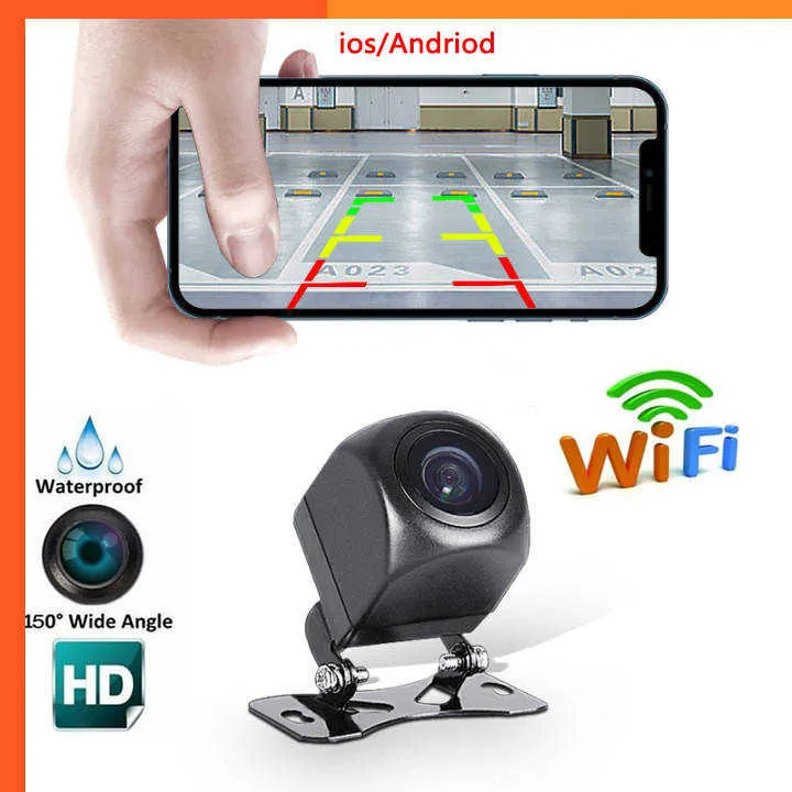 Nieuwe Auto Achteruitrijcamera HD Wifi Car Back Side View Reverse Backup Camera Voor Ios Android Mobiele Telefoon Monitor Systeem
