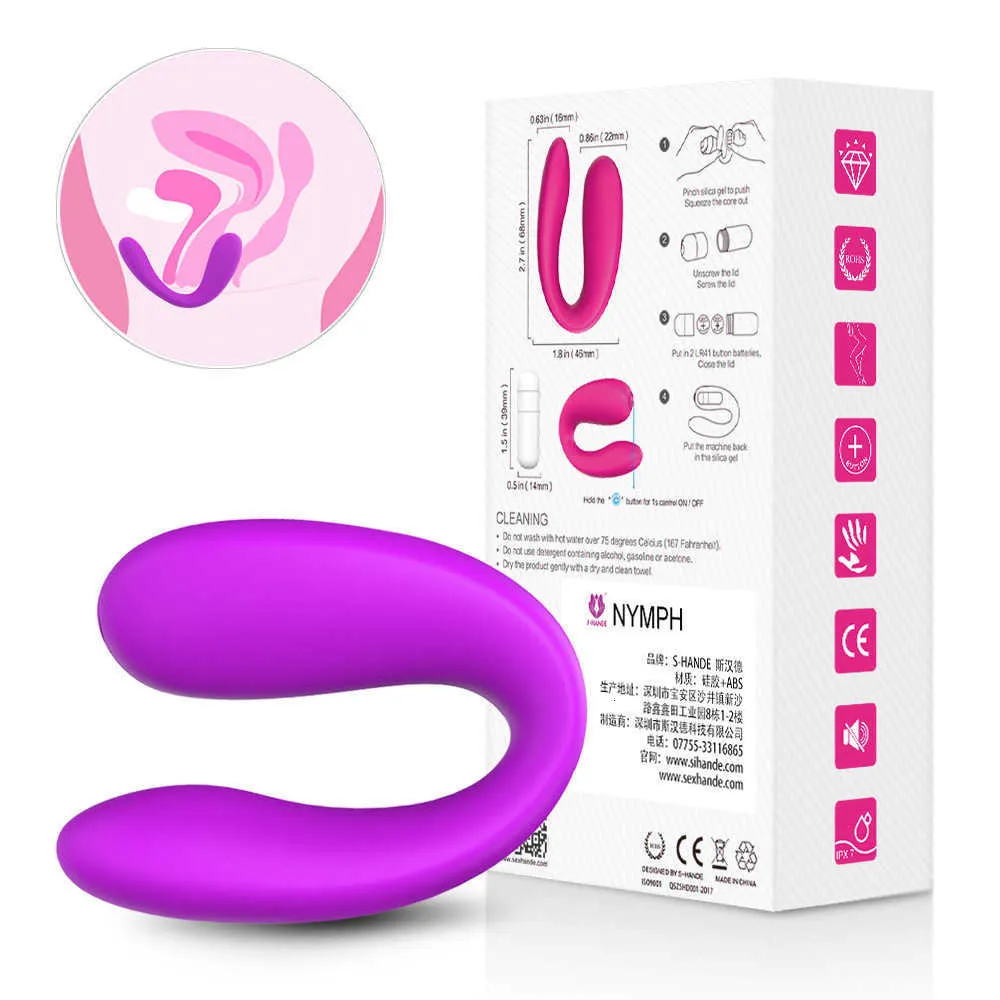 Stimulateur clitoridien double moteur en u avec télécommande_voghion.com