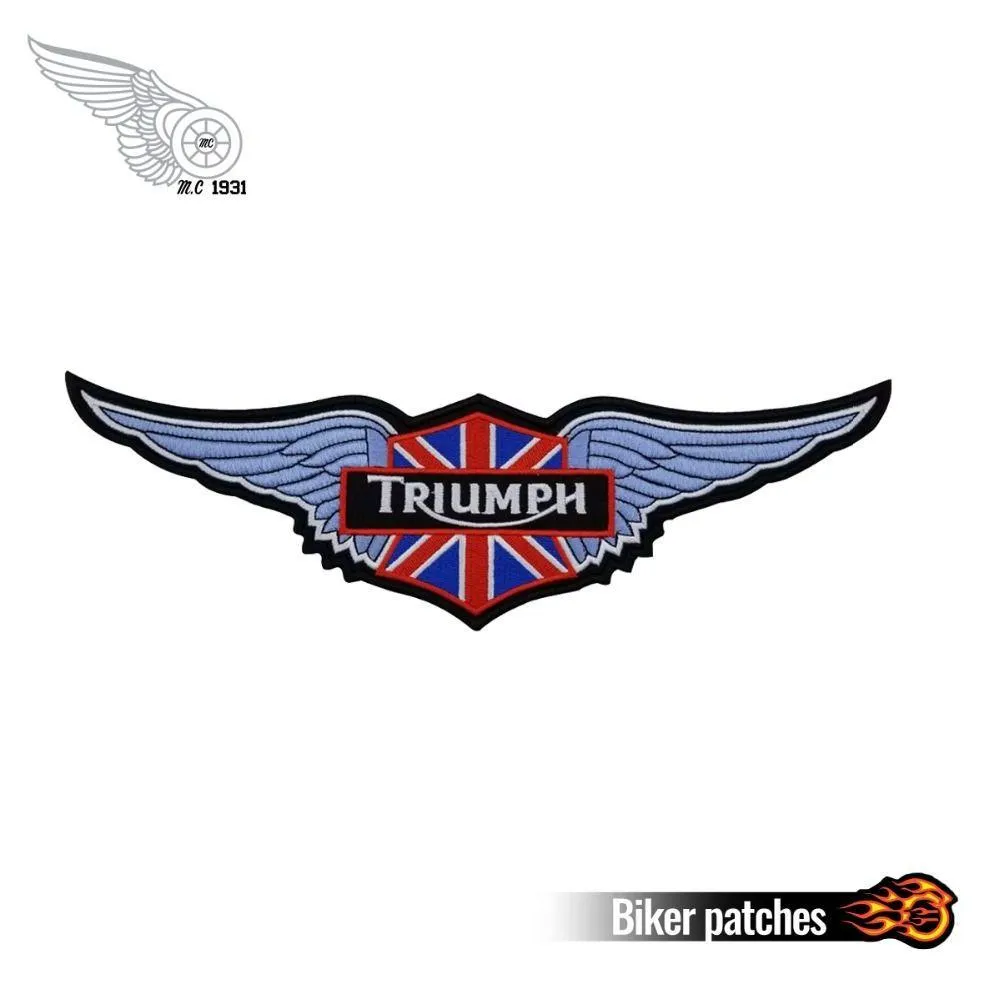 accessories Trumph Patch Custom Motorcycle Biker Embroidered Patches Iron on for Jacket Backing Punk Apparel Free Shipping Accessories Badge