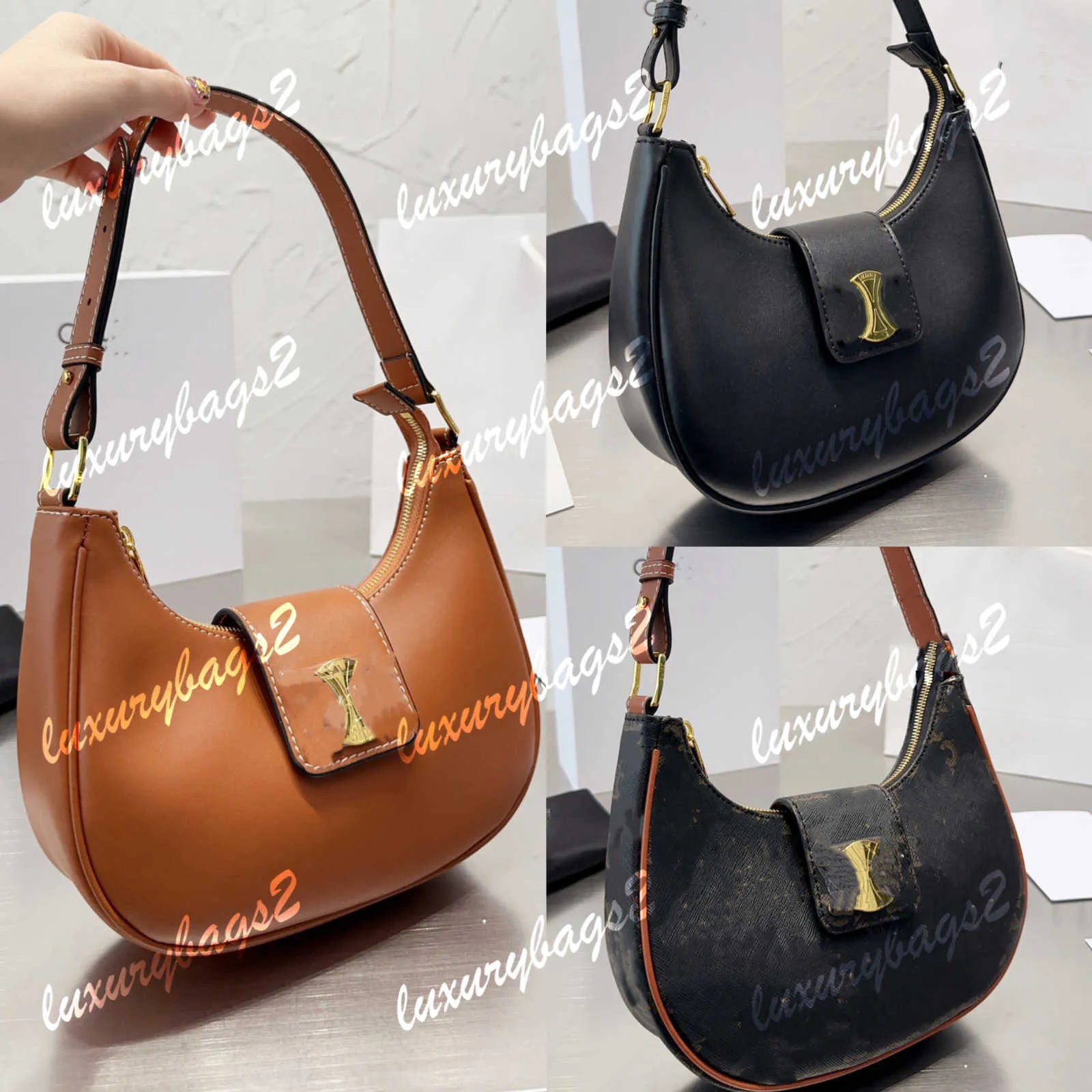 AVA LISA Genuine Leather Crossbody Bag Designer Shoulder Bag, Mini Tote,  Black Purse Wallet Handbag for Women (24cm) Chic Compact