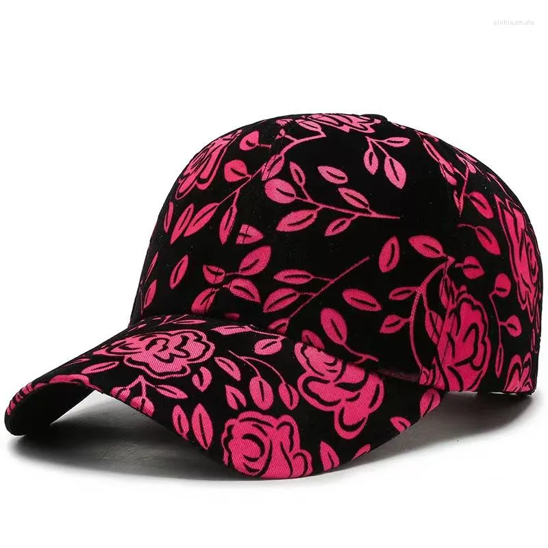 Bal Caps 2023 Unisex Bloemen Blad Gedrukt Verstelbare Baseball Vrouwen Hoed Schaduw Sport Outdoor Stretch Katoen Cap Vader Hoeden