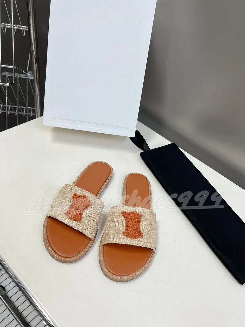 sandali di lusso pantofole da donna firmate TRIOMPHE muli in pelle di mucca estate spiaggia durevole diapositive pantofole in vera pelle con