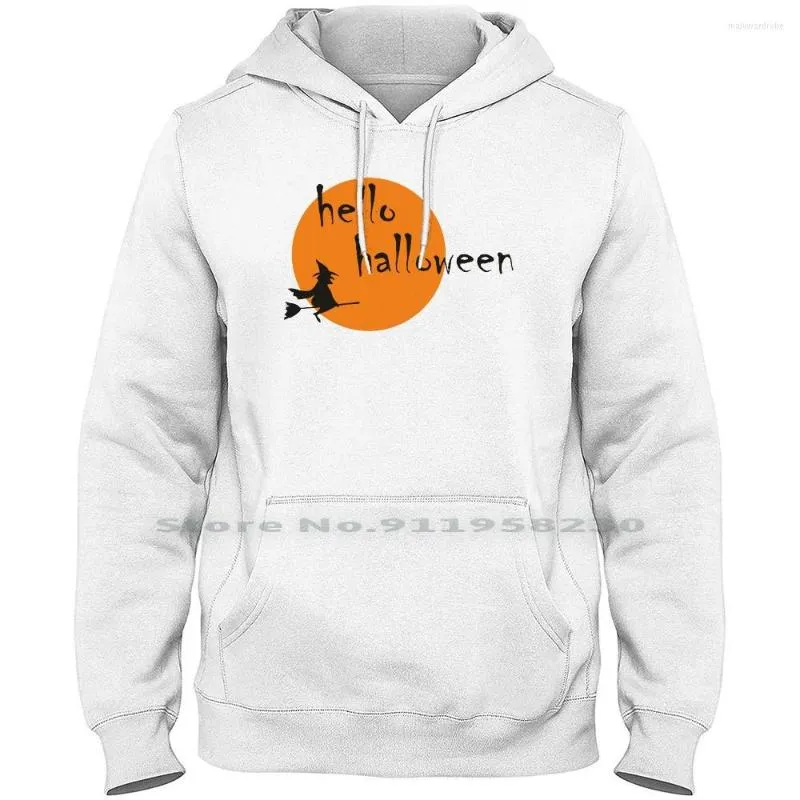 Herrtröjor hej halloween män kvinnor hoodie pullover tröja 6xl stor storlek bomull pumpa broom rum hall låg vi om ny