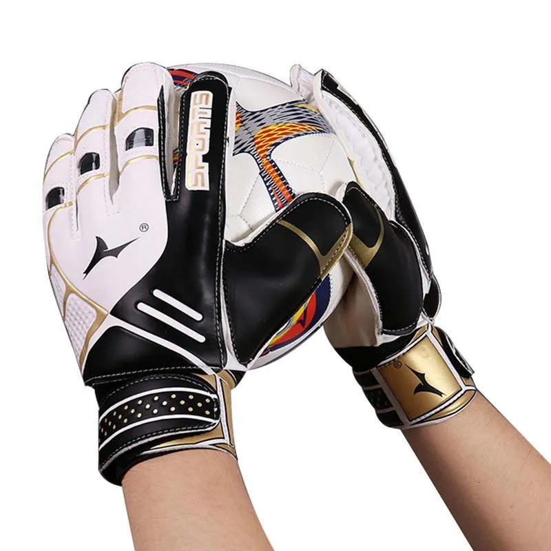 Sporthandskar målvakthandskar Socer målvakthandskar Black Goalie Football Gloves Man Training Latex Gloves For Adult Youth 230603