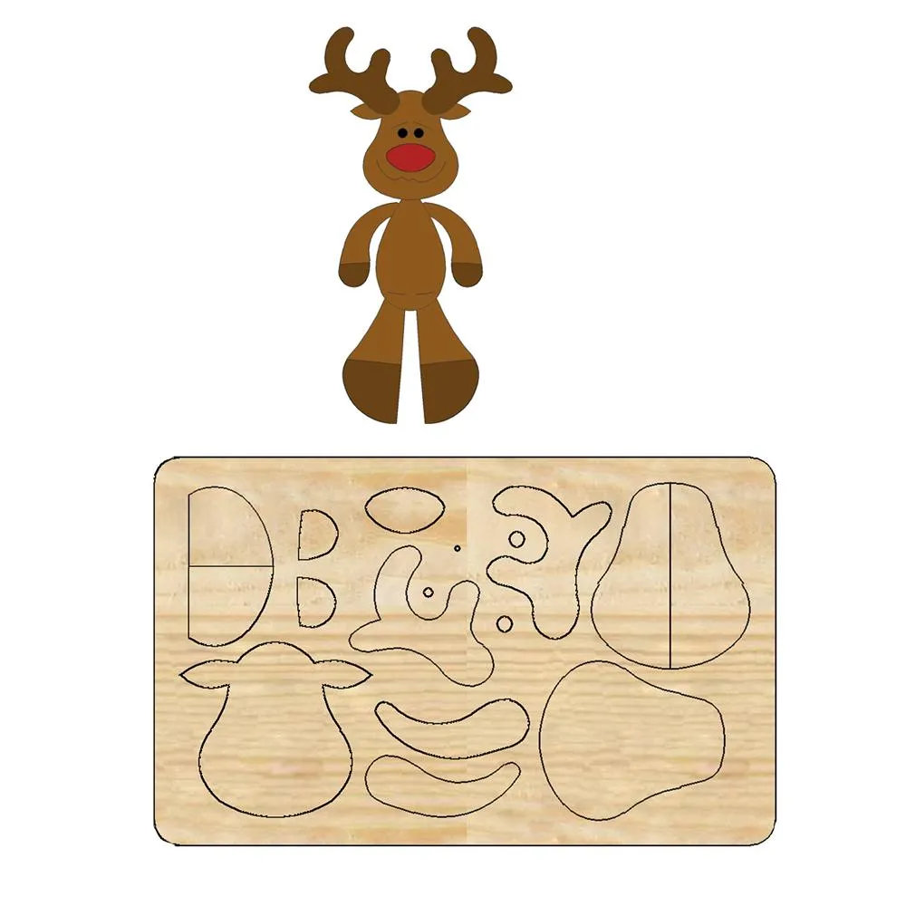 Stamping 2022 Christmas Reindeer Decoration Cutting Dies Wood adapté aux machines à découper communes sur le marché