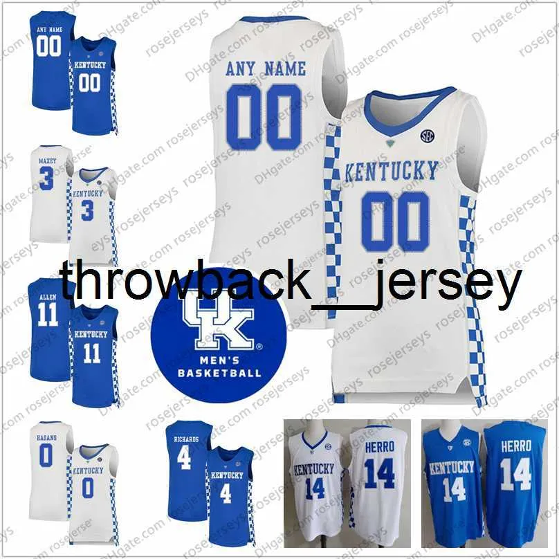 thr 2020 Kentucky Wildcats #3 Tyrese Maxey 4 Nick Richards 5 Immanuel Quickley 11 Dontaie Allen 23 EJ Montgomery Men Youth Kid Jersey