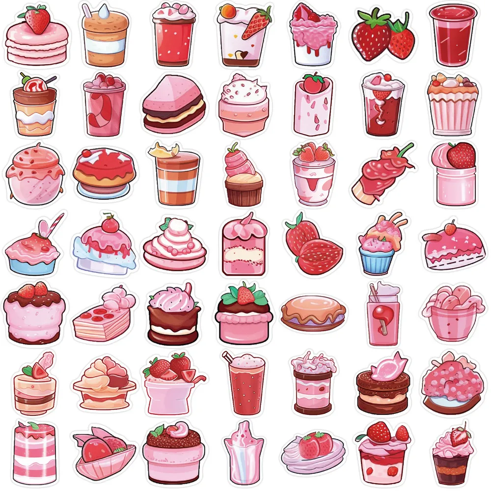 100 Pieces Cute Sweet Treats Candy Stickers, Waterproof Vinyl Decal Dessert  Stickers Ice Cream Cupcake Stickers for Laptop, Water Bottle, Skateboard