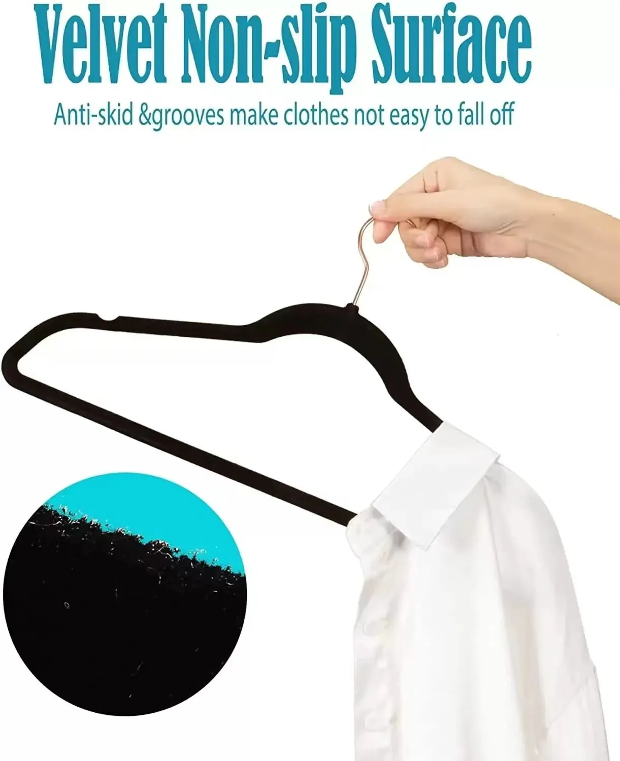 50 Pack Of Non Slip Velvet Felt T Shirt Hanger For Coats And Clothing QH44 From Homefashion supplier 0.98 DHgate.Com