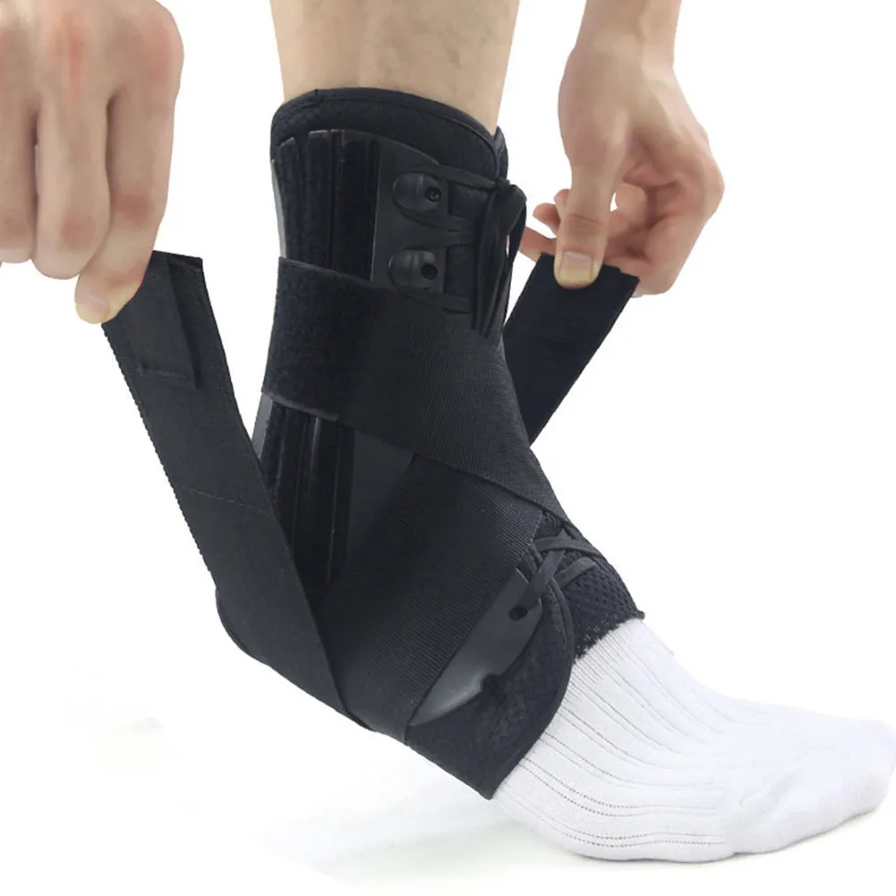 Ankle Support Lace Up Sport Pain Injury Safety Elastic Achilles Tendon Support Pad Guard Running Adjustable Stabilizer Ankle Brace 230603