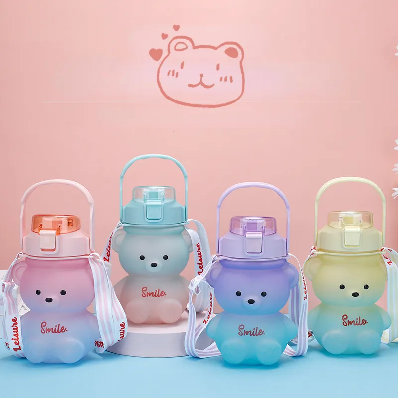Cute Bear Water Bottle For Kids Portable Plastic... From Funoutdoor ...