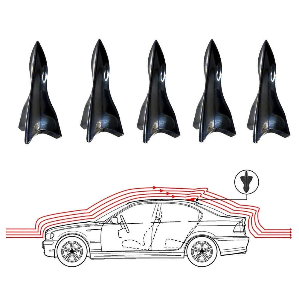 Kit 10 Pièces Spoilers Ailerons Requin Pour Toit Voiture/SUV - Améliore Aérodynamisme Et Style