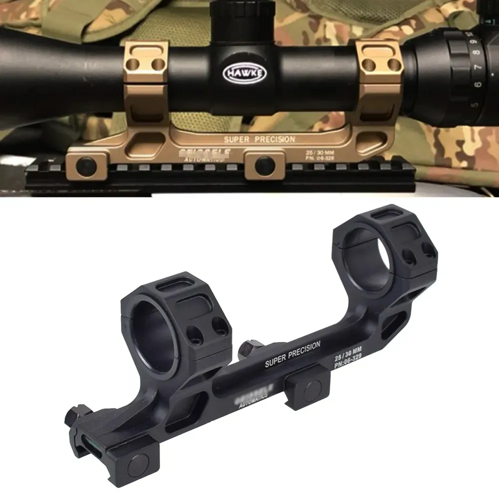 Tactical GE Automatics M4 M16 Ar15 rifle Óptico Scope Mount 25.4mm/30mm QD Rings Optical Bubble Level Para 20mm Picatinny Rail-Tan