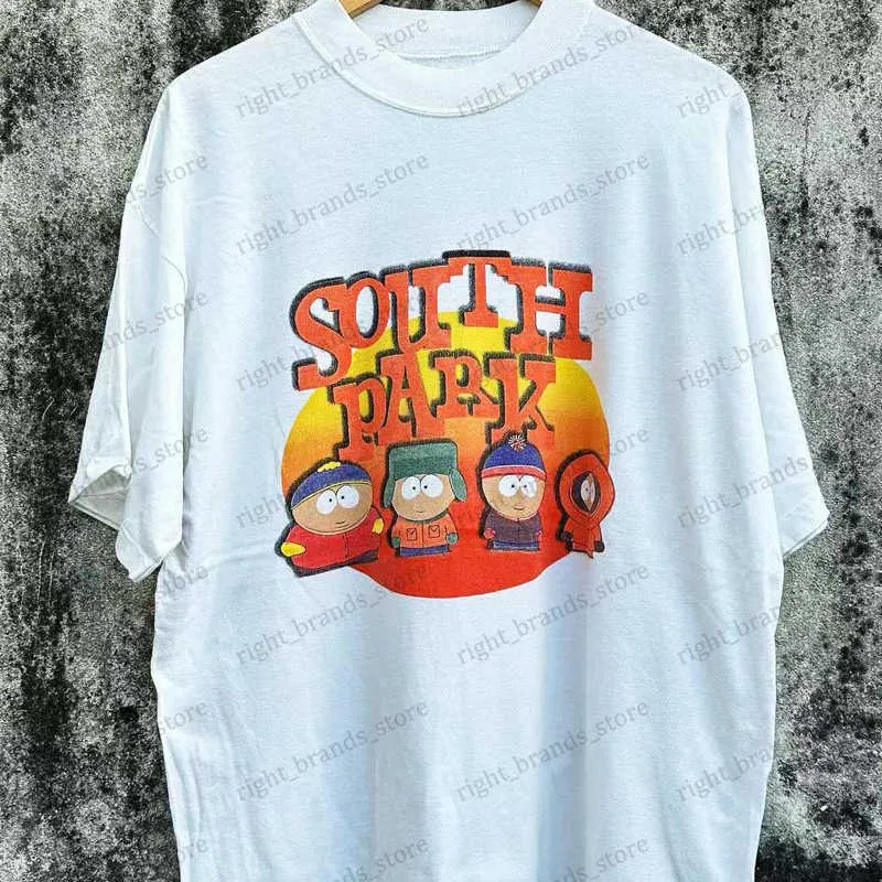 T-shirts pour hommes S-South Park T-shirts Hommes Femmes Couples à manches courtes de haute qualité Imprimer Top Tee T-shirt surdimensionné 3XL T230605