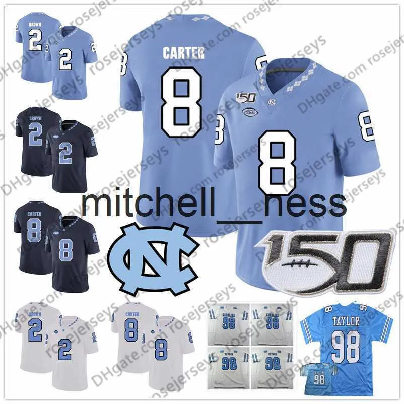 MIT8 CUSTOM 2020 UNC North Carolina Tar Heels 1 Khafre Brown Dazz Newsome Michael Carter 25 Javonte Williams Men Youth Kid 풋볼 저지 4xl