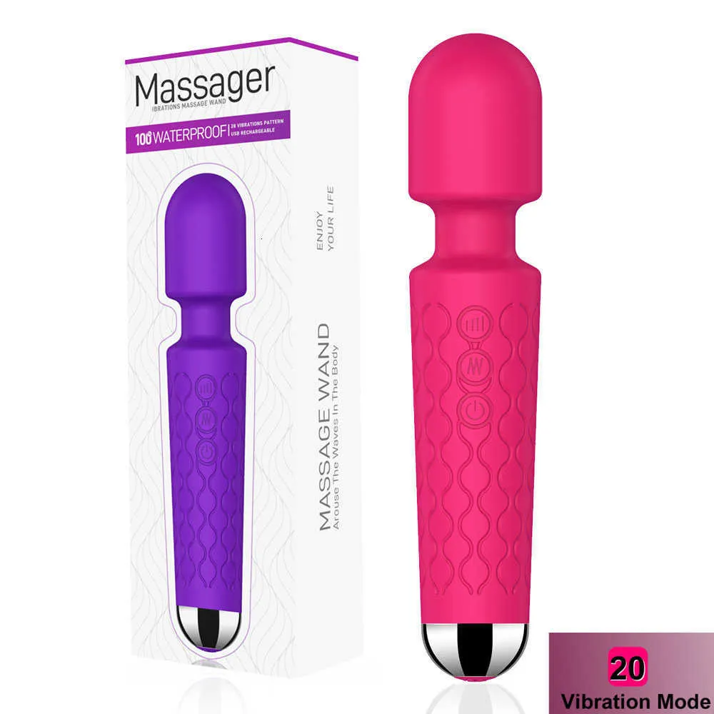 Massaggiatore magic wand potente vibratore per clitoride 20 modi_voghion.com