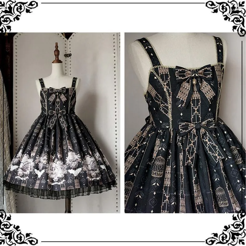 Robes décontractées japonais noir volants robe filles chemises Kawaii vêtements Lolita avec dentelle à volants chemise femmes princesse Costume hauts arc