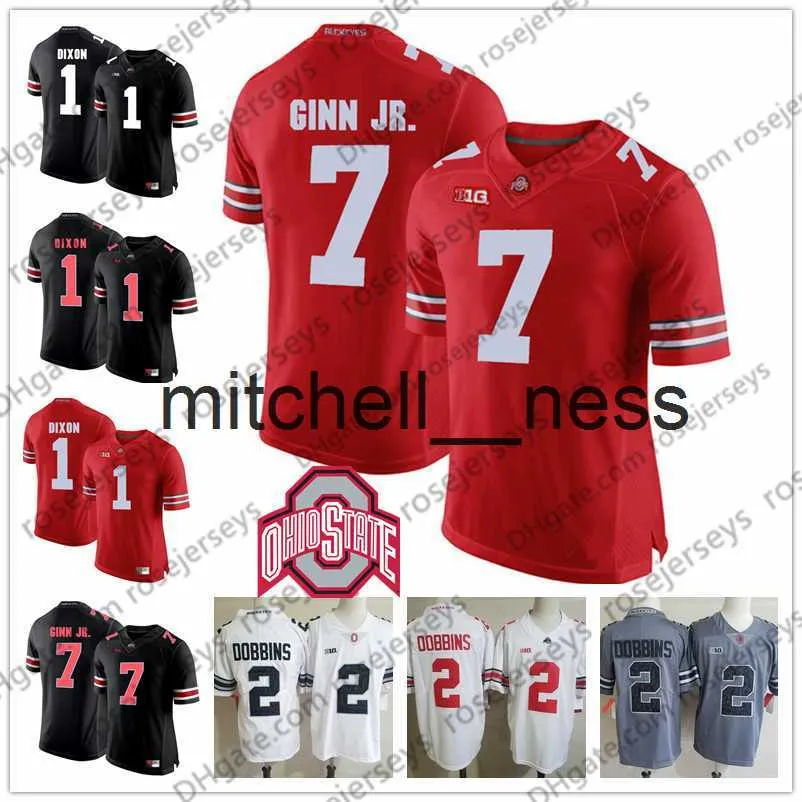 MIT8 2019 Ohio State Buckeyes＃1 Johnnie Dixon 4 Santonio Holmes 7 Ted Ginn Jr. 59 Tyquan Lewis引退プレーヤーホワイトレッドブラックジャージー