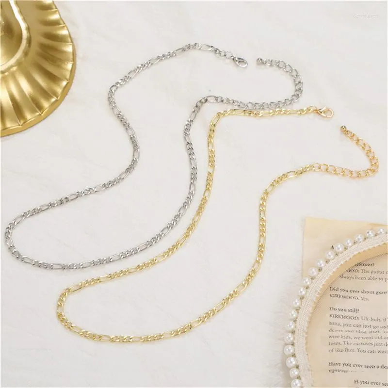 Chains 55-70 Cm Men's Personality Fashion Golden Necklace Chain Simple Versatile Jewelry Vintage Accessory