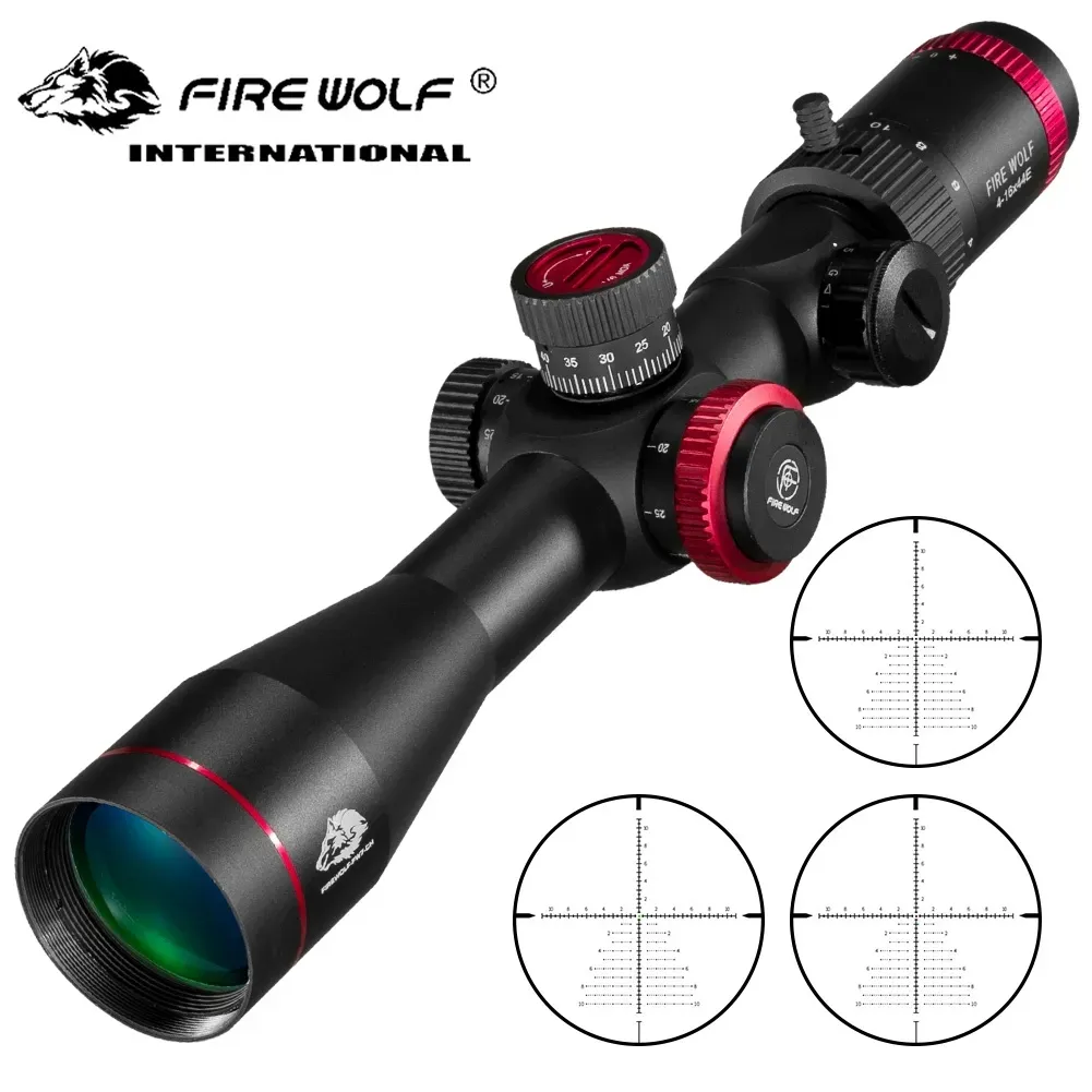 FIRE WOLF QZ 4-16X44 IR FFP Ambito di caccia Primo piano focale Cannocchiali Tattico Vetro inciso Sniper Mirino ottico Per la caccia