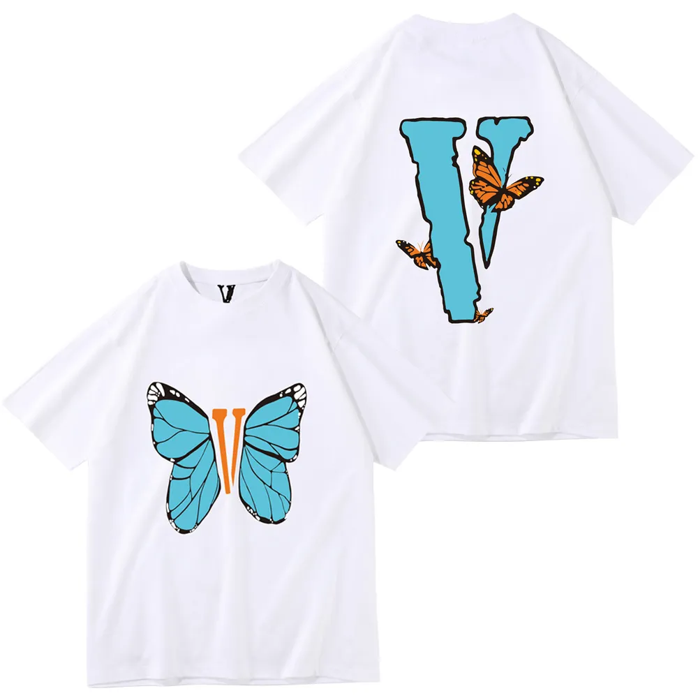 Projektanci T koszule vlone najnowsze męskie koszulki damskie luźne koszulki literowe vlone modne marki wierzch