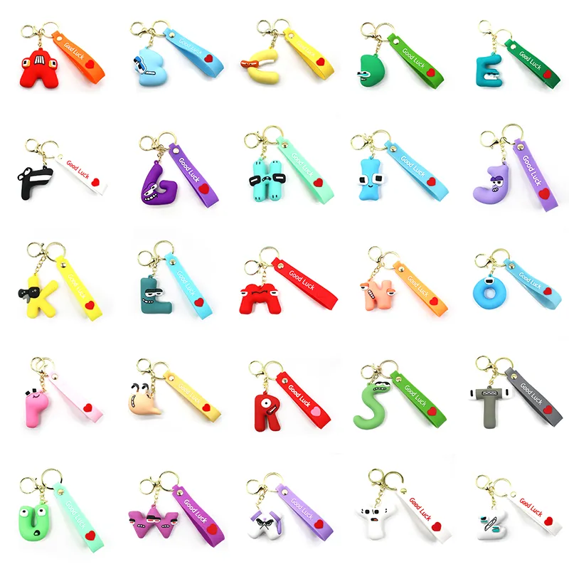 Alphabet Lore Keychains Video Game Party Favors Kids Gift Alphabet PVC  Keychain