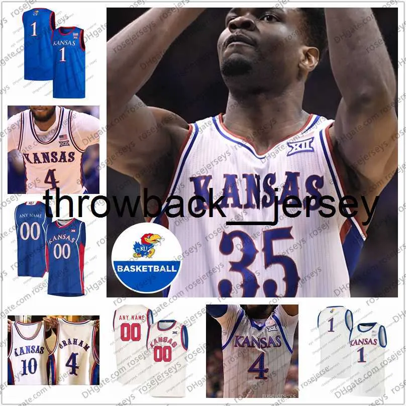 Maillots de basket-ball Kansas Jayhawks 2022 personnalisés # 0 Marcus Garrett Frank Mason 1 Devon Dotson 12 Kelly Oubre 22 Wiggins 35 Azubuike Hommes Femmes Jeunesse Enfant S-4XL