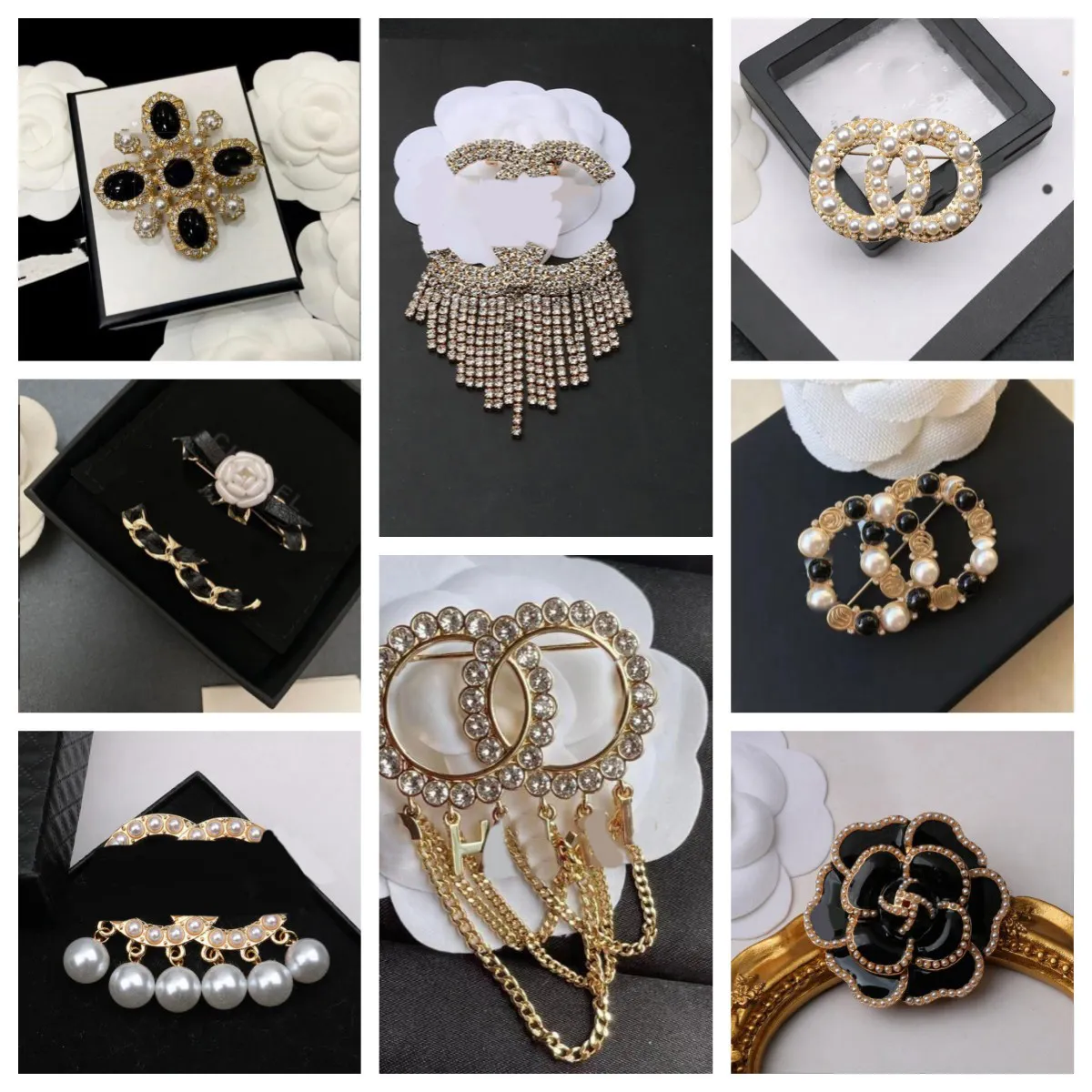 Date de luxe marque Desinger broche femmes cristal strass perle lettre broches costume broche cadeaux de mode bijoux accessoires de haute qualité 20style