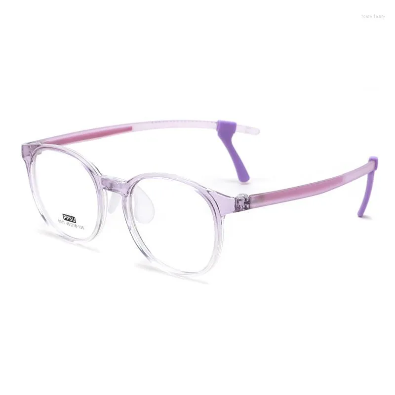 Солнцезащитные очки рамы легкие против скольжения Spectacles Myopia Студент Студент Студенты круглые глаз защитные очки Прозрачные очки дети оптические рамки