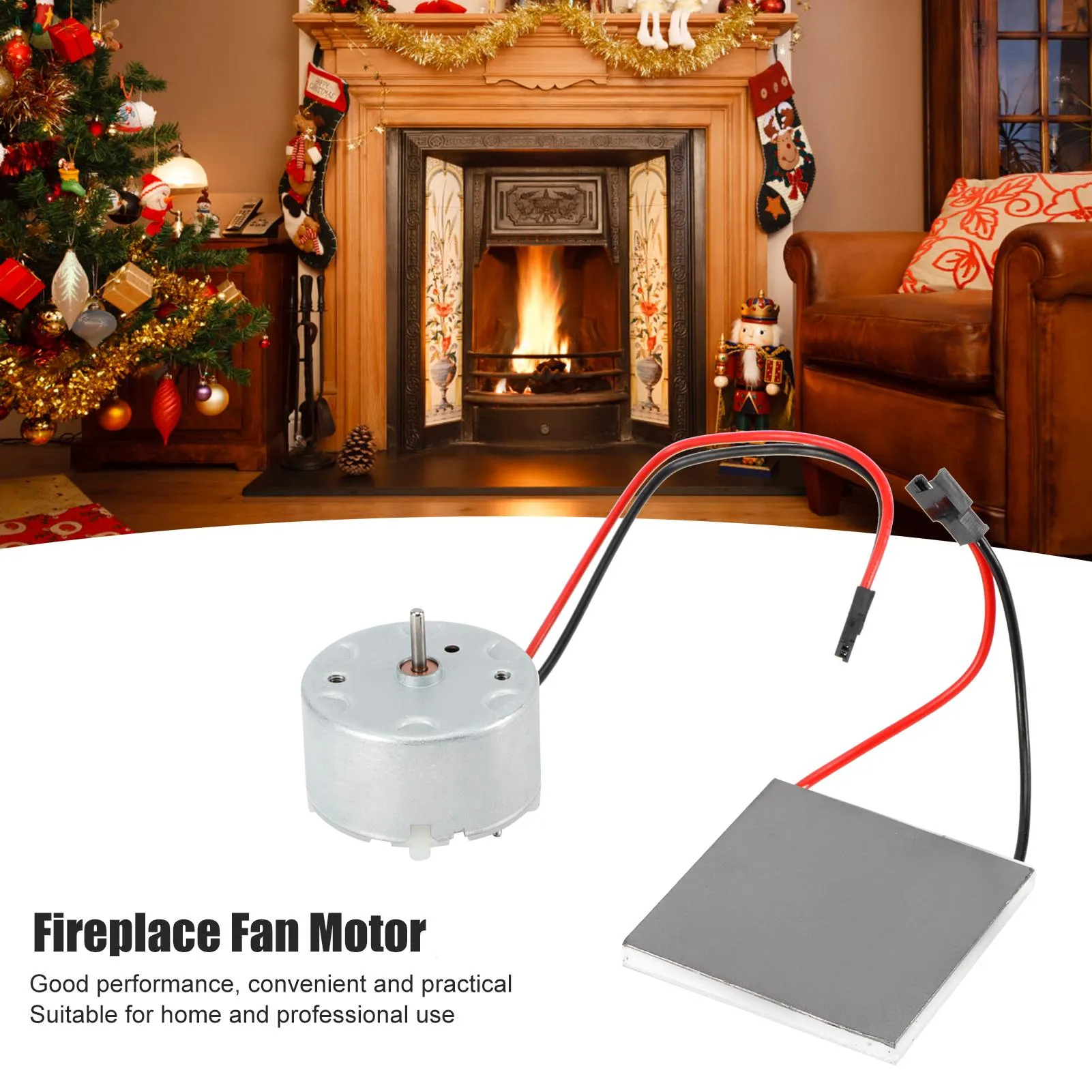 Fans Electric Fireplace Fan Power Generator Sheet Fireplace Fan High Temperature Fast Heater Resistant Motor Accessories Set