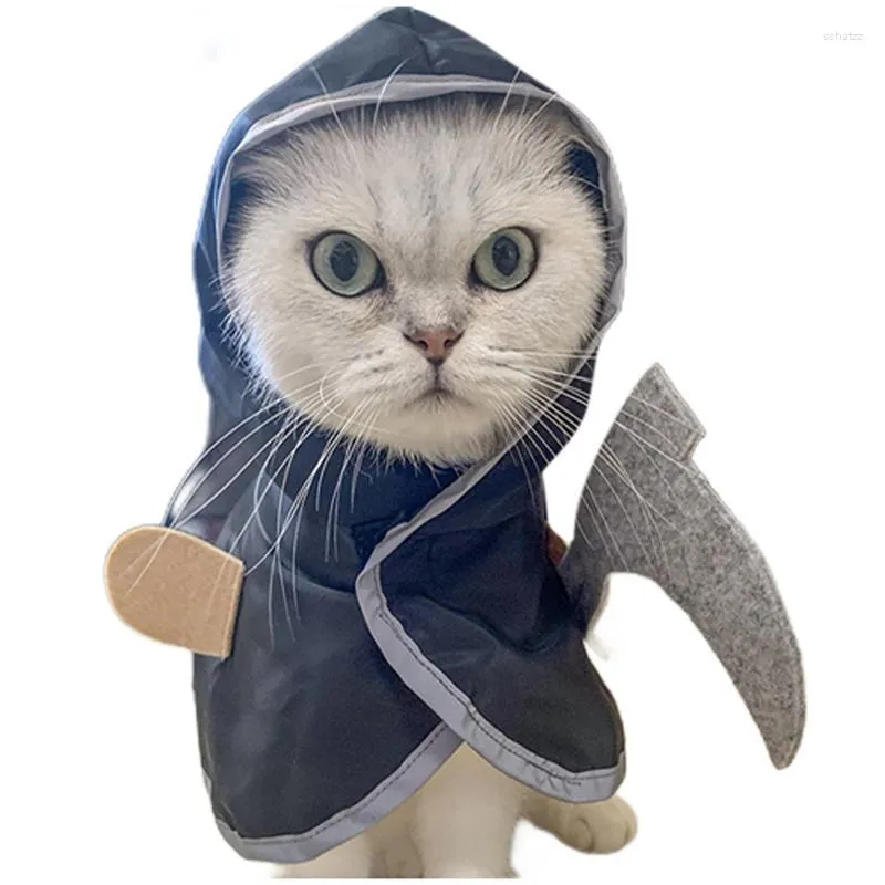 Chat Costumes Cosplay Costume Pour Petits Chats Halloween Avec Bordure Réfléchissante Drôle Vacances Cape Vêtements Pet