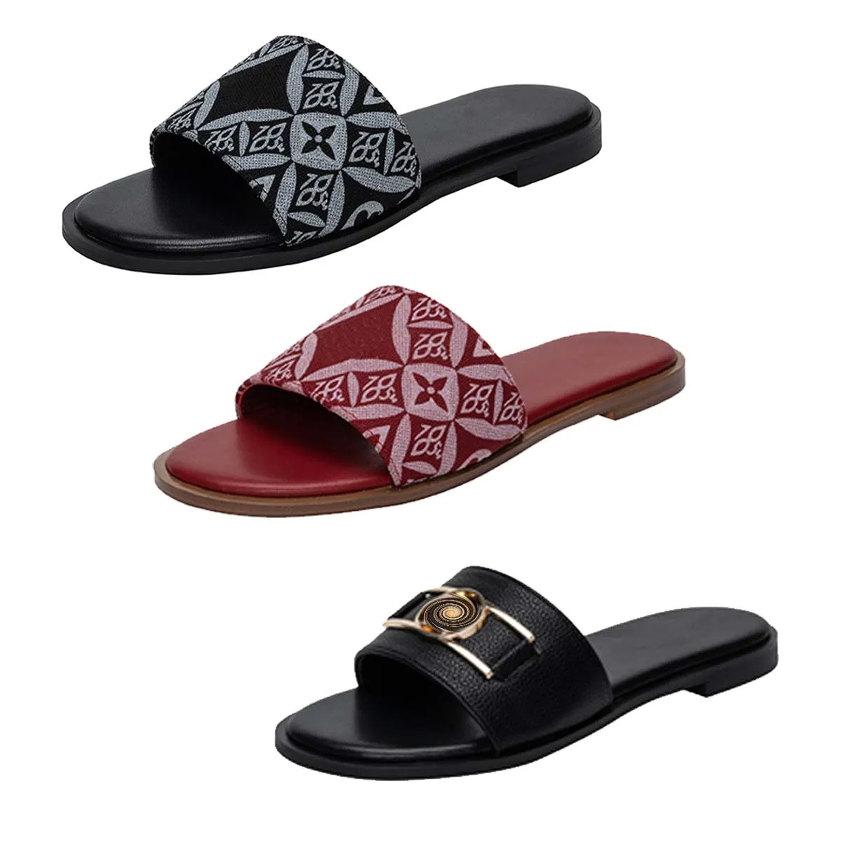 Slipare Sandaler Paris Lyxiga tofflor Kvinnor Slides Designer Flat Sandaler Summer Girls Beach Flip Flop Slipper för broderade tyg Slide Sandal Shoes