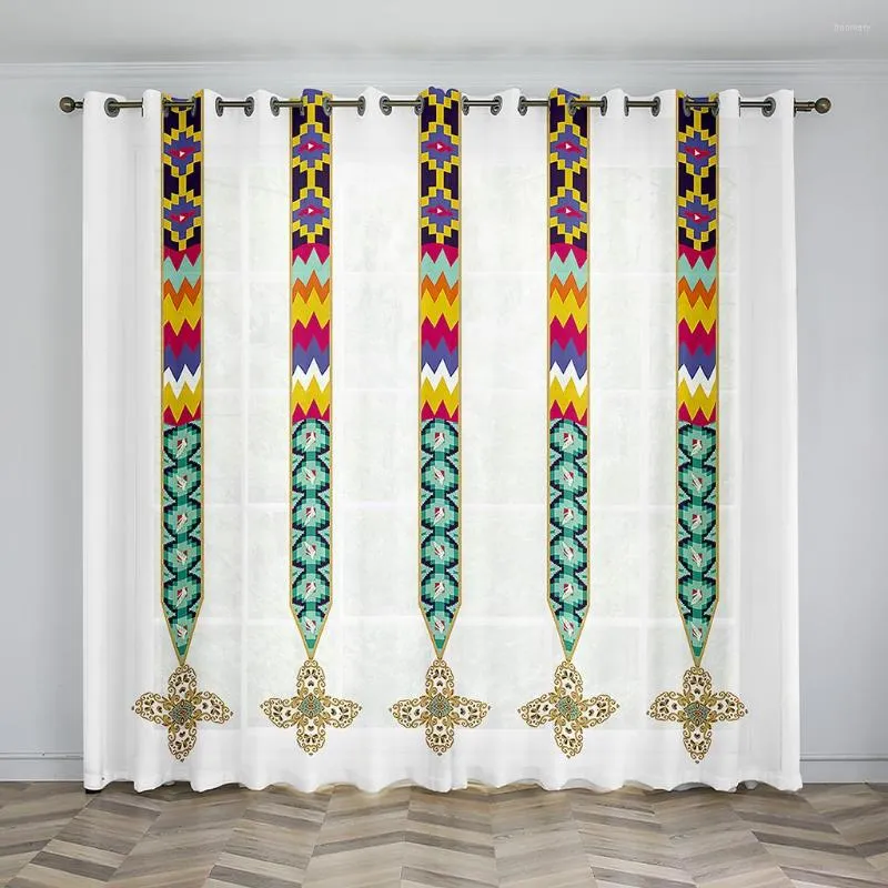 カーテン伝統的なエチオピアのデザインカーテンサロン2ピース豪華なリビングルーム装飾ピースラウンジウェディング