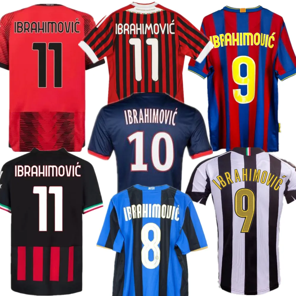 Ibrahimovic Soccer Jerseys 23 24 Retro Football Shirt 11 12 Classic Football Shirts Barca 09 10 Vintage Kit