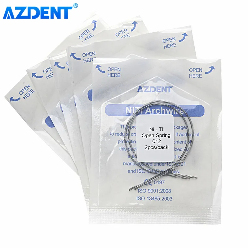 Other Oral Hygiene AZDENT 5 Packs Dental Orthodontic Open Spring Niti Elastic Coil Springs Size 0.010 180mm 0.012 180mm 2pcs Pack Dentistry 230605