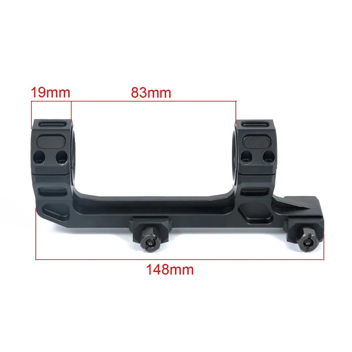 Tactical GE Automatics M4 M16 Ar15 Fusil Optique Scope Mount 25.4mm / 30mm QD Anneaux Niveau à Bulle Optique Pour 20mm Picatinny Rail-Noir