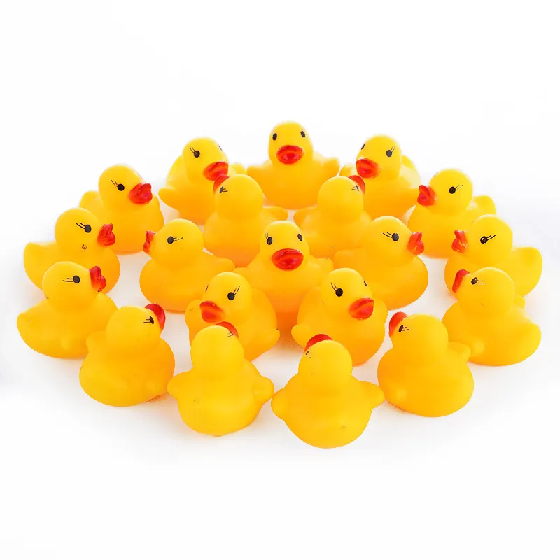 Party Favor Fashion Bath Water Duck Toy Baby Small Duck Toy Mini Yellow Rubber Ducks Children Swimming Beach Gifts Q169