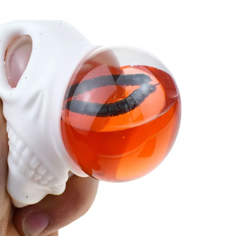 Skull Pimple Popping Fidget Toy - Réutilisable Squeeze Zit