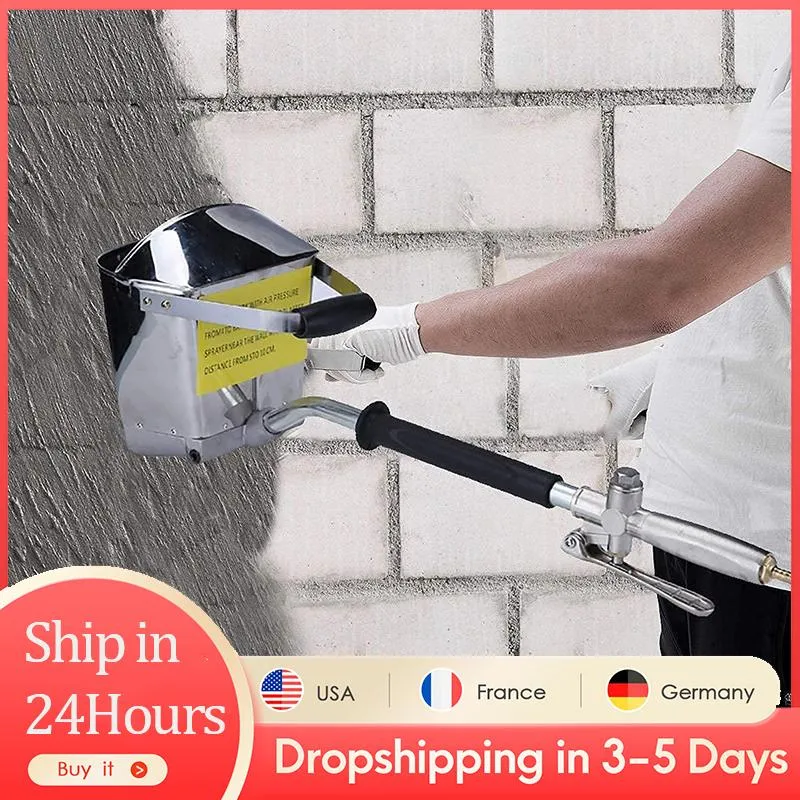 Guns Cement Mortar Spray Gun, Hopper Gun With 4 Jets, Hopper Plaster And Stucco Sprayer Sprayer For Wall Painting And Ceilings