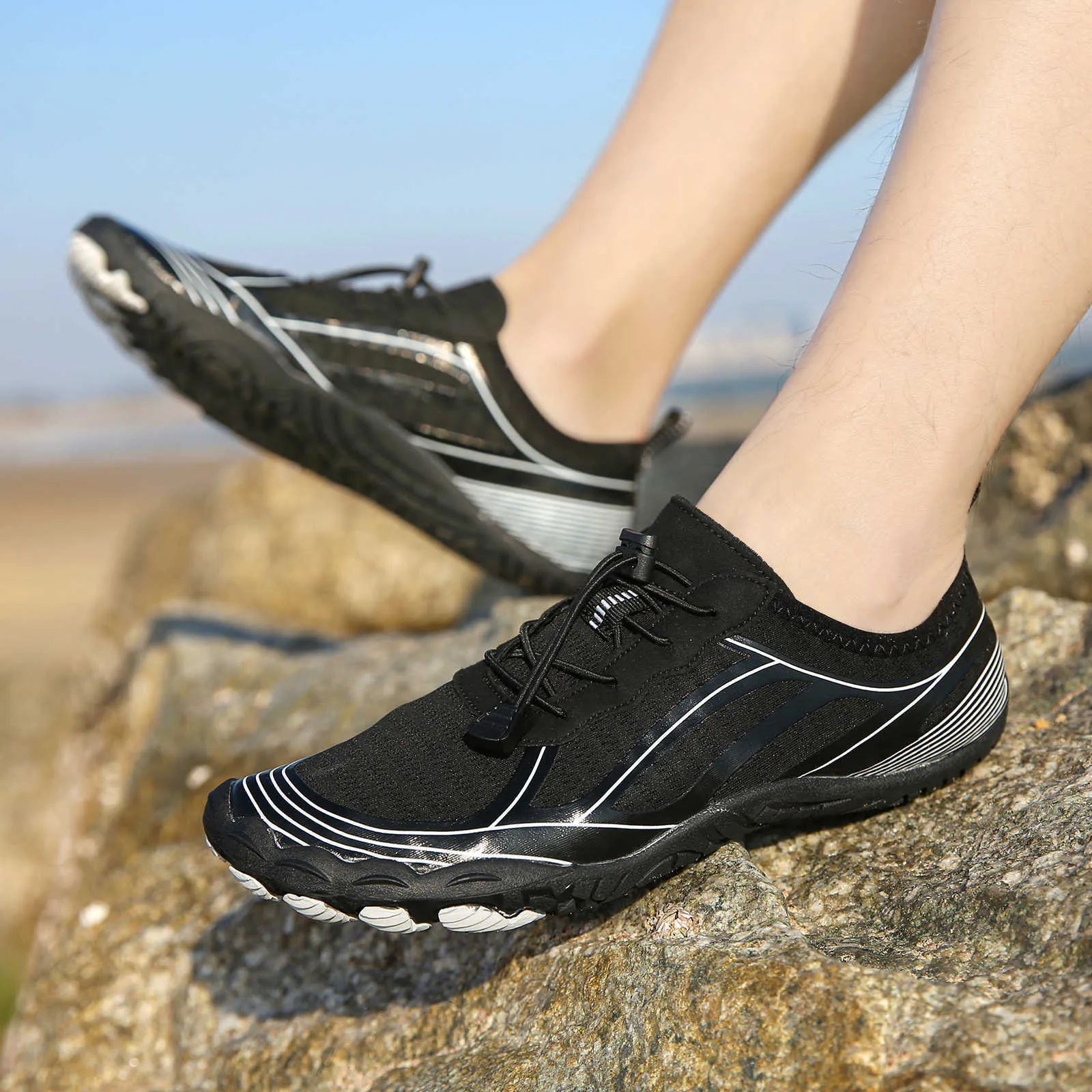 أحذية المياه الساخنة بيع للجنسين اللياقة البدنية في الهواء الطلق الشاطئ الشاطئ غير الرسمي دراجة المياه المشي لمسافات طويلة p230605