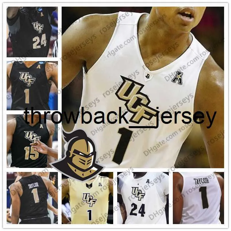 Thr NCAA UCF KNIGHTS＃2 TERLELL ALLEN 15 AUBREY DAWKINS 35 COLLIN SMITH 12 DAZON INGRAM GOLD白人男性青年キッドJERSEY 4XL