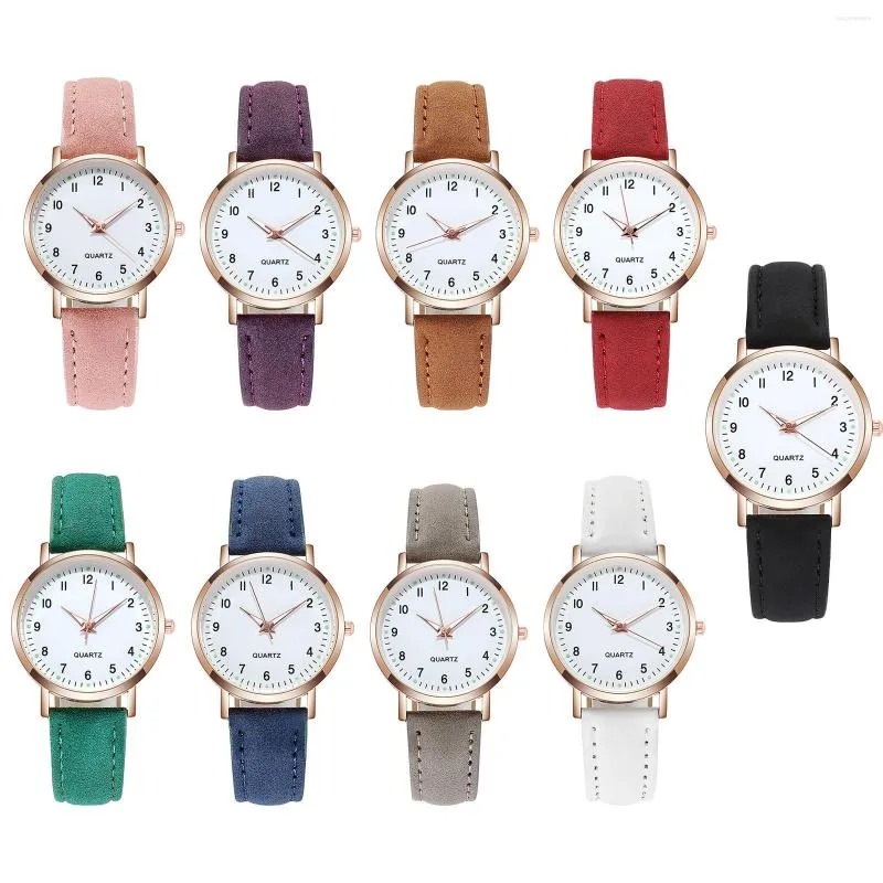 Horloges Lichtgevende Horloge Vrouwen Mode Casual Lederen Riem Horloges Eenvoudige Dames Kleine Wijzerplaat Quartz Klok Jurk