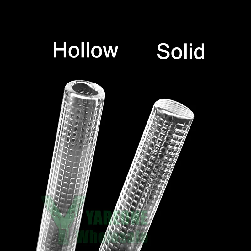 Gegraveerde raster Terp pijlers 6 mm OD 20 mm 25 mm 30 mm 35 mm 40 mm 45 mm lengte massief holle kwarts invoegpillen voor Terp Slurper Blender Banger Nails YAREONE groothandel