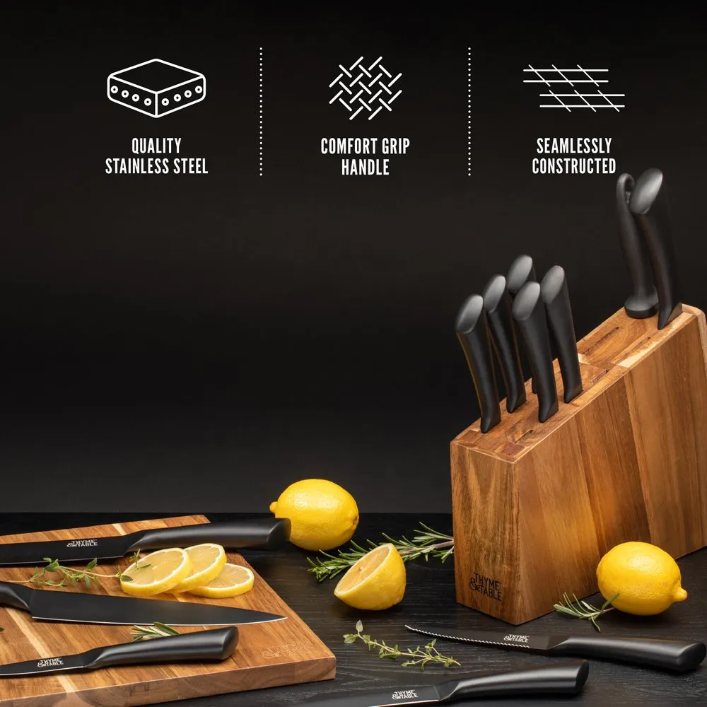 Thyme & Table Black Stainless Steel 3 Piece Knife Set - Household