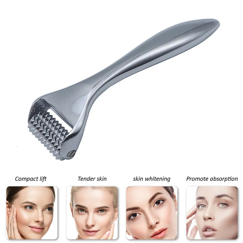 Massaggiatore per tutto il corpo Rullo in acciaio inossidabile Lifting facciale Face Shaper Rilassamento Rimozione delle rughe Micropin Skincare Spa Bueaty Strumenti più sottili 230605