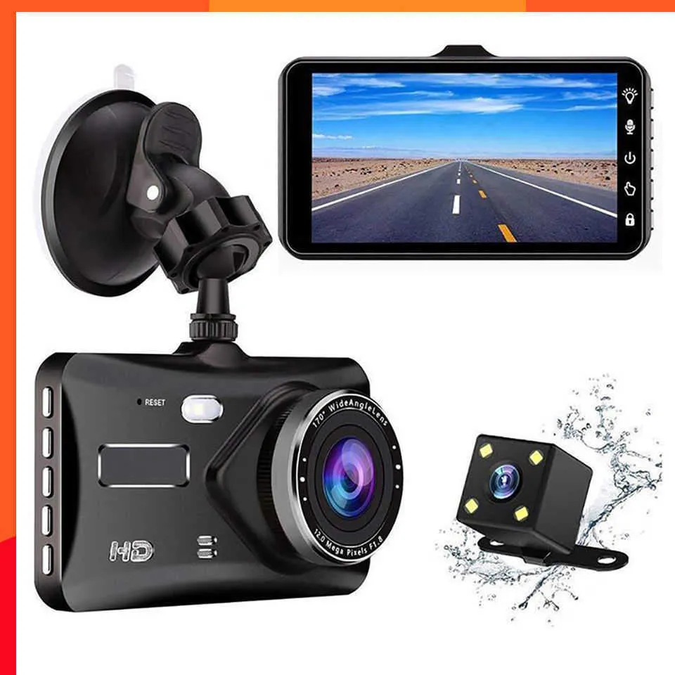 Neue Dash Cam 1080p Auto Dvr Dual Objektiv Dash Cam Vorne Und Hinten 4,0 Zoll Touch Screen Dash Cam auto Black Box Fahren Aufzeichnung