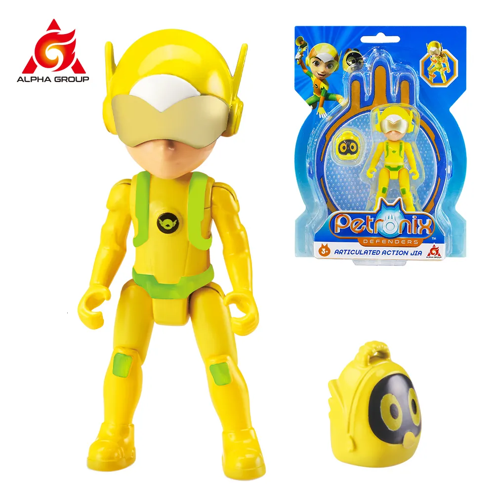 Action Toy Figures Petronix Defenders 3-tums Articulated Action Matt med ryggsäck Moverble Joint Action Figure Transforming Anime Kid Toy Gift 230605