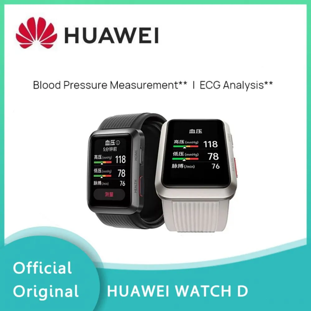 オリジナルHuawei Watch D SmartWatchblood圧力測定ECG分析SPO2、睡眠、ストレス、肌の温度監視