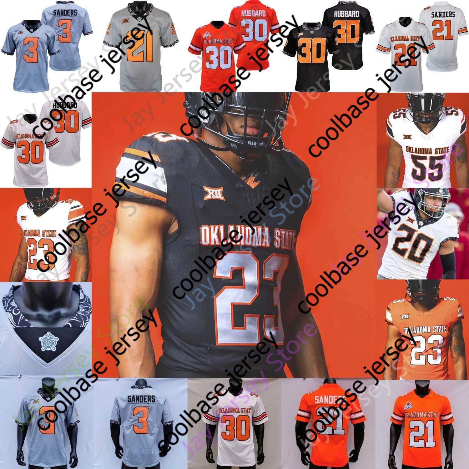 Save Big on Bulk Oklahoma State Jersey Oklahoma State OSU Football Jersey  NCAA College Spencer Sanders Chuba Hubbard Braydon Johnson Paul Dominic
