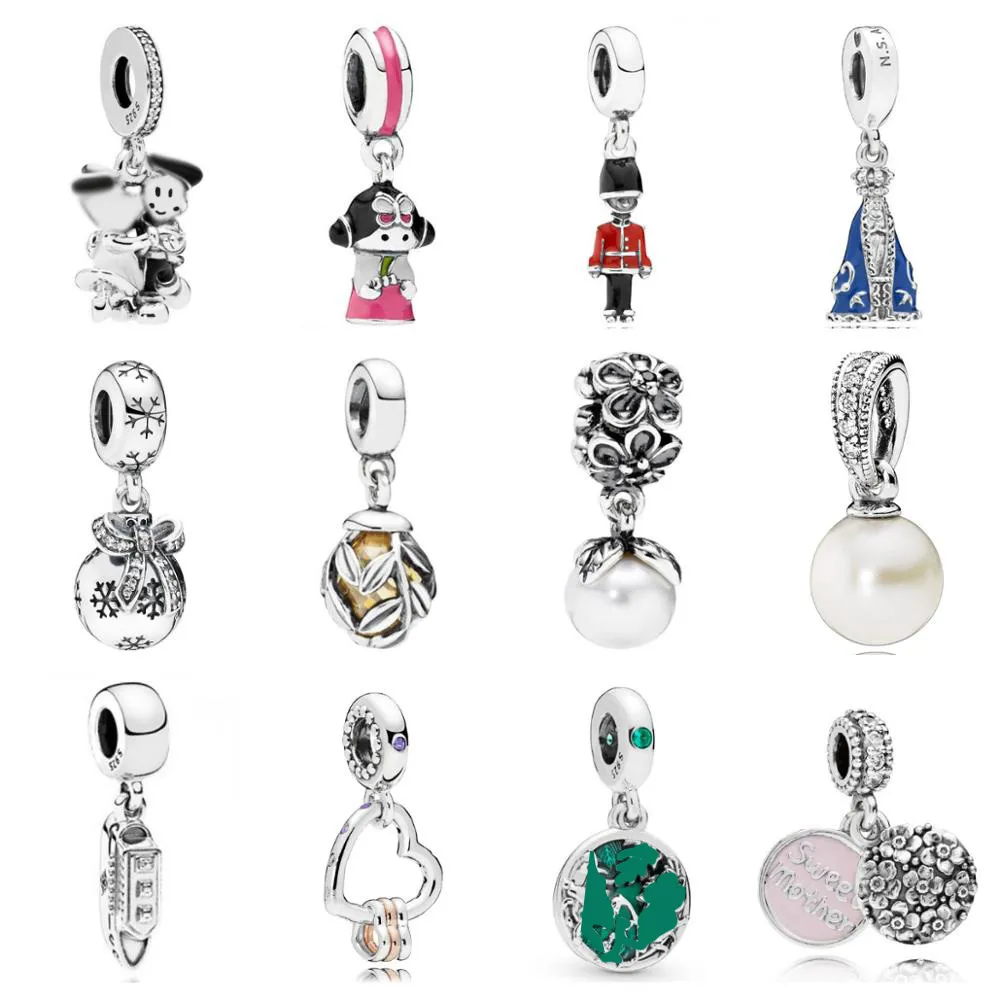 Pingente pendente de prata esterlina 925 e colar de pulseira faça você mesmo Pandora Jóias Presente Escultura Adequado para acessórios de moda feminina Entrega gratuita